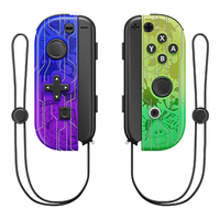 京盏Switch游戏手柄Joy-Con适配HD体感震动ns无线蓝牙oled经典红蓝环霍尔摇杆双马达非任天堂 【粉黄】支持环/体感/震动 joycon手柄+【无手绳】