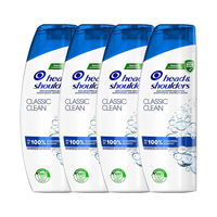 海飞丝 Head & Shoulders去屑洗发水男士女士清爽去油清洁200ml*4洗发露洗头膏洗发液控油