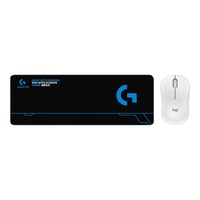  logitech/罗技 静音 无线鼠标+无线微型接收器+大桌垫  白色
