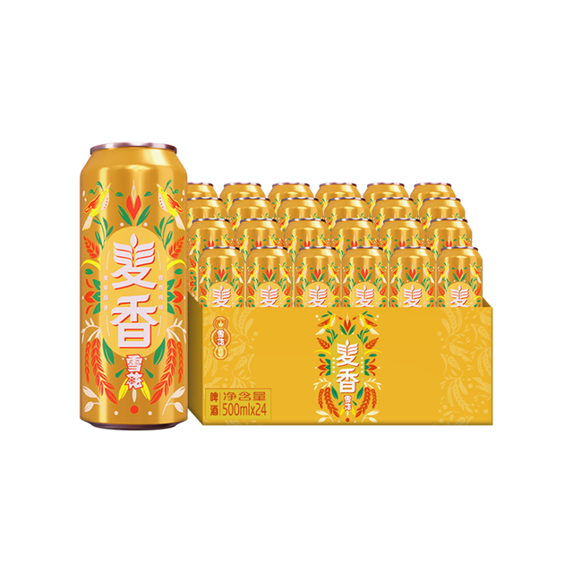 雪花 麦香啤酒 500ml*24听