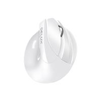 DeLUX 多彩 M618mini DB版 2.4G蓝牙 双模无线垂直鼠标 2400DPI RGB 白色