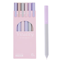 白雪（snowhite）彩色旋转中性笔套装 高颜值转动出芯签字笔 手账绘画水笔0.5针管头复古色 6支/盒 G-601F