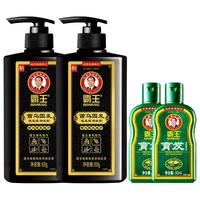 BAWANG霸王洗发水洗发液洗发露 控油清爽柔顺亮泽滋养男女士洗头膏洗发乳液 首乌固发600x2瓶+育发80gx2瓶