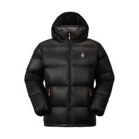 黑冰25秋冬男款鹅绒800蓬防风防泼抗菌轻量保暖活帽羽绒服 黑色 2XL