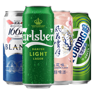 Carlsberg 嘉士伯 啤酒 拉格 清爽爽口 全家福 500mL 12罐 组合装 非原箱