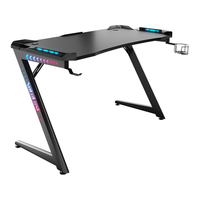 速一 （SutoFast）电竞桌电脑桌台式家用简约写字书桌RGB炫彩氛围灯 流光战甲【140*60*75】