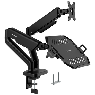 Humanmotion/松能 T630S-2B-01 双屏显示器支架 免打孔增高架