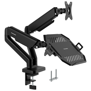 Humanmotion/松能 T630S-2B-01 双屏显示器支架 免打孔增高架
