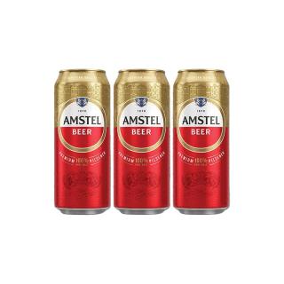 红爵 喜力旗下 Amstel红爵啤酒500ml*3听夏日欢聚