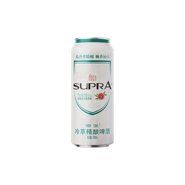 SUPRA 雪堡啤酒 珠江雪堡冷萃精酿啤酒(柚香皮尔森风味)500mL