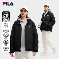 斐乐双面穿羽绒服|FILA 2025冬面包服保暖外套男休闲上衣 【双面穿】正黑色-BK 170/92A/M