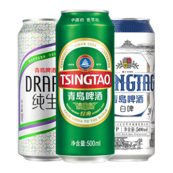 青岛啤酒 组合 啤酒组合装  组合 500mL 12罐 组合装 整箱装 500ml