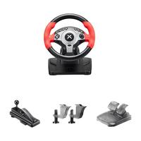 KETENG科腾900度赛车游戏方向盘仿真汽车力回馈电脑pc学车游戏机支持欧卡2遨游中国赛车计划尘埃飞车模拟驾驶 红色【夹具版.】