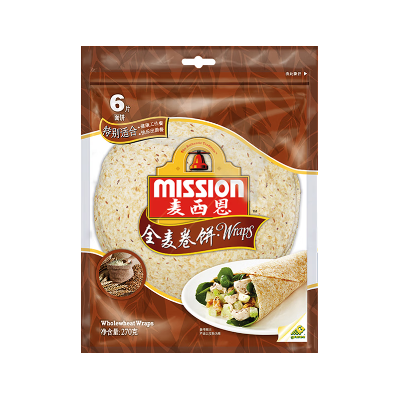 麦西恩 全麦卷饼 270g
