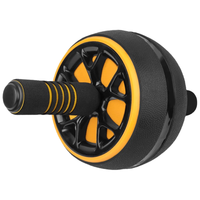 杜威克健腹轮腹肌训练男女卷腹健身器材家用非回弹含跪垫 黑黄