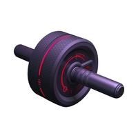 杜威克健腹轮卷腹肌轮腹部核心力量训练器家用器材 黑红 进阶巨轮健腹轮+加厚跪垫