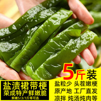 渔人百味 裙带菜梗5/3/1斤裙带叶海白菜海带盐渍海藻菜凉拌菜素食干货 2500g 简装 盐渍裙带梗