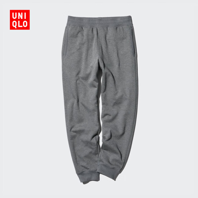 PLUS会员：UNIQLO 优衣库 超品好价男装女装HEATTECH仿羊羔绒运动长裤裤子469966 07 青灰色 XL /180/96B