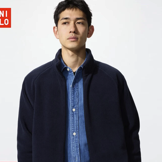 UNIQLO 优衣库 男装/男女同款摇粒绒拉链茄克/长袖外套夹克479792 69 藏青色 L /175/100A