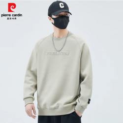 pierre cardin 皮尔·卡丹 春秋款男士加绒加厚针织休闲卫衣 QG-1099
