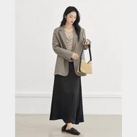 DUIBAI 2025秋装极简宽松H型女式西装外套时髦开叉通勤休闲小西服