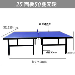 龙觇 乒乓球台专业比赛标准训练可移动户外乒乓球桌 25mm50*50桌腿