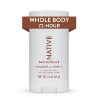 native 全身除臭剂棒 72小时持久防护 无铝配方 椰子香草香型 含椰子油乳木果油 男女通用 天然成分 65g