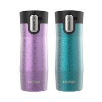 Contigo 真空保温杯不锈钢便携旅行杯 防漏锁扣 保冷24小时 473ml2个装