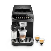De'Longhi Magnifica Evo ECAM 292.81.B 咖啡机带奶泡系统，7 个直接选择卡布奇诺、意式浓缩咖啡和其他特色咖啡的按钮，直观的控制面板，2 杯功能，黑色