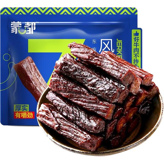 蒙都 风干牛肉干（7成干） 400g