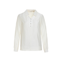 经典故事 气质泡泡袖高级感长袖女式衬衫早秋款精致钉珠v领莱赛尔天丝衬衫