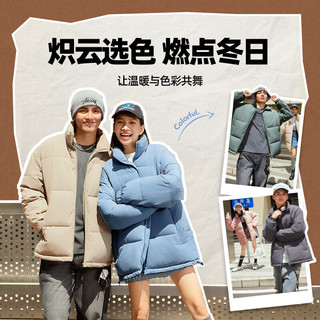 真维斯（Jeanswest）冬季棉服加厚保暖休闲立领男女同款面包服袄子防风纯色棉衣外套 黑#ZS纯色 2XL