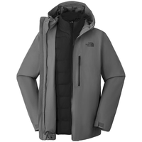 The North Face北面冲锋衣男羽绒内胆三合一户外防水保暖83SL 灰色/RPI L