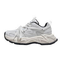 骆驼 穿搭好物王俊凯同款老爹鞋男2025厚底增高复古休闲鞋 X25B304036，白色/黑色 ，女 40