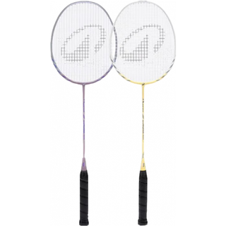 迪卡侬（DECATHLON）羽毛球拍套装羽毛拍碳素复合球拍耐打入门初学者 BR190入门套拍 香芋紫/浅杏黄 均码