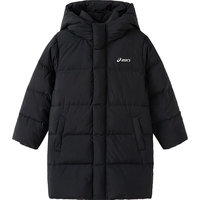 亚瑟士 童装25年冬季儿童中长款羽绒服蓬松有型加厚保暖防水 黑色 85%绒子  160 充绒166.6g