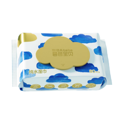 碧芭宝贝 Beaba 碧芭宝贝 盛夏光年纯水湿巾 80抽*5包 长200mm宽150mm 50g/㎡