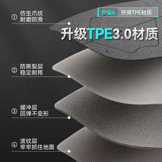 特步 6mm加厚防滑TPE瑜伽垫 岩石灰 185x80cm