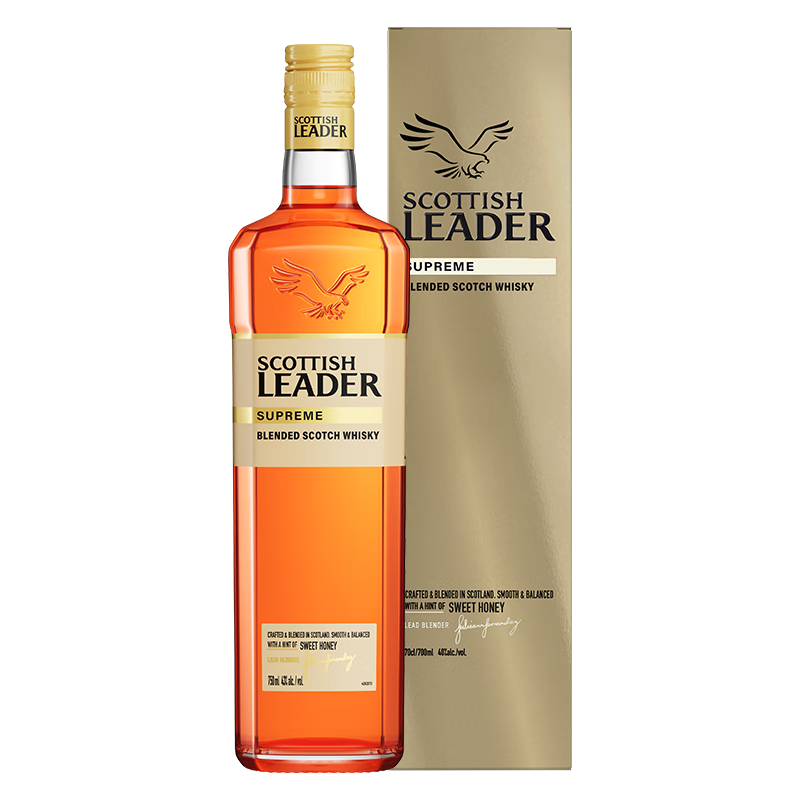Scottish leader 苏格里德 金标致醇 调和 苏格兰威士忌 40%Vol 700ml 礼盒装