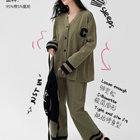 睡衣女春秋长袖2025慵懒时尚高级感可出门薄款简约家居服套装 170(XL)