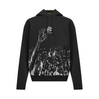 安德玛UA秋冬库里CURRY男子抓绒篮球运动连帽卫衣6012751 黑色001 2XL