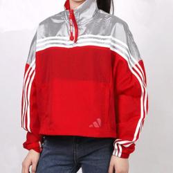 adidas阿迪达斯女排系列女款针织休闲立领夹克女装运动外套女运动服