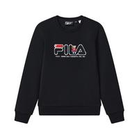 FILA斐乐女子套头卫衣冬季时尚休闲经典圆领长袖加绒上衣 传奇蓝-NV 155/76A/XS