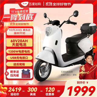 五星鉆豹 G1 電動(dòng)摩托車 ZB1200DT