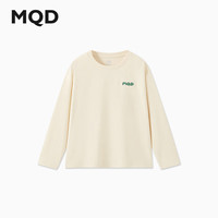 马骑顿（MQD）MQD女大童秋季甜美百搭休闲卡通长袖T恤 米白 130