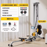 比纳 哑铃划船机室内训练可折叠力量训练器综合训练器健身器材家用 银色APP游戏