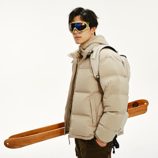 網(wǎng)易嚴(yán)選 又降價(jià)了：網(wǎng)易嚴(yán)選412268124冬季90白鴨絨面包羽絨服加厚保暖超蓬 晴山藍(lán)-立領(lǐng)純色 S