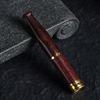 玄同 红木 烟嘴过滤器三重螺旋过滤可清晰  素款血檀