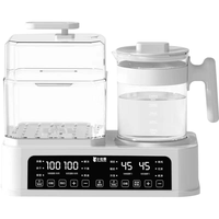 小壮熊 恒温壶 婴儿恒温调奶水壶 冲泡温热奶水壶消毒烘干三合一 白1.1L