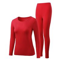 goldlion/金利来大红保暖内衣套装本命年内衣 女 190g轻暖 M 纯色 中年 老年 不加绒